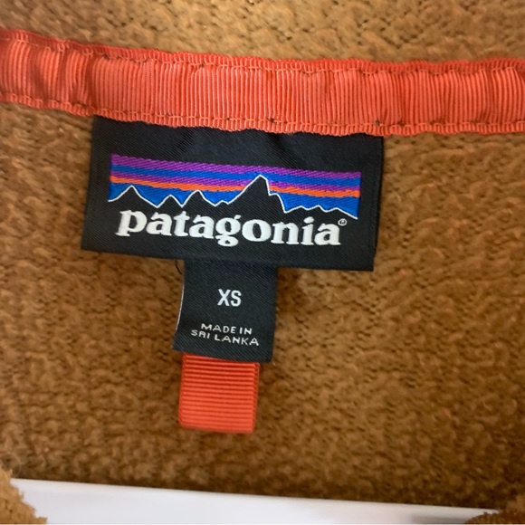 Patagonia womens brown retro pile marsupial fleece pullover sweater XS - Picture 5 of 7